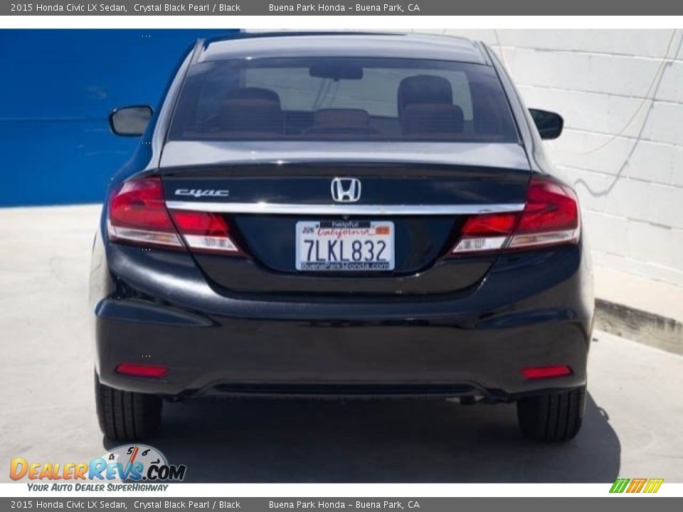 2015 Honda Civic LX Sedan Crystal Black Pearl / Black Photo #10
