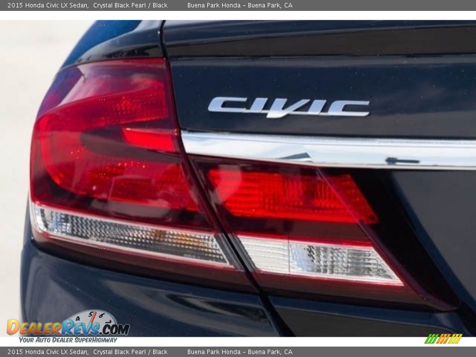 2015 Honda Civic LX Sedan Crystal Black Pearl / Black Photo #11