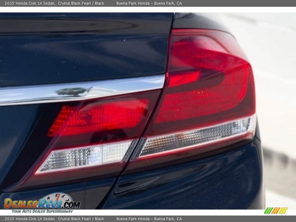 2015 Honda Civic LX Sedan Crystal Black Pearl / Black Photo #12