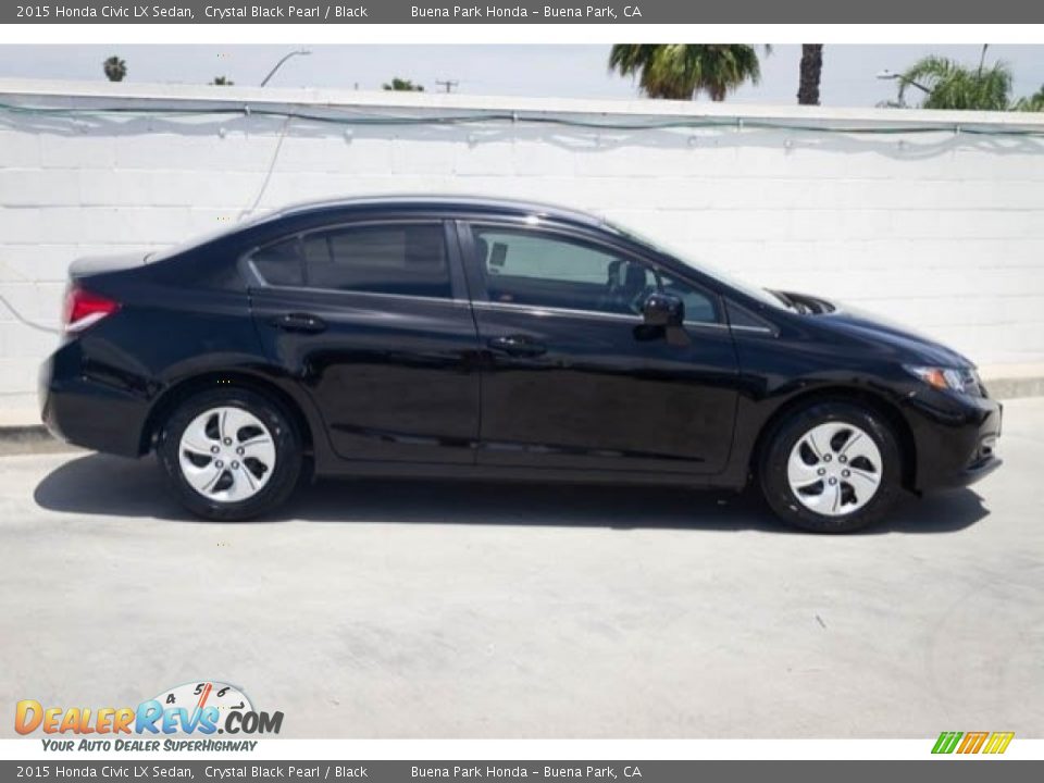 2015 Honda Civic LX Sedan Crystal Black Pearl / Black Photo #13