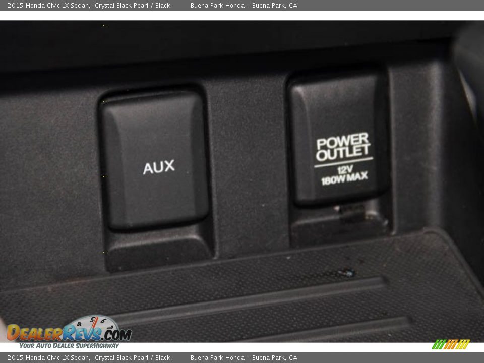 2015 Honda Civic LX Sedan Crystal Black Pearl / Black Photo #15