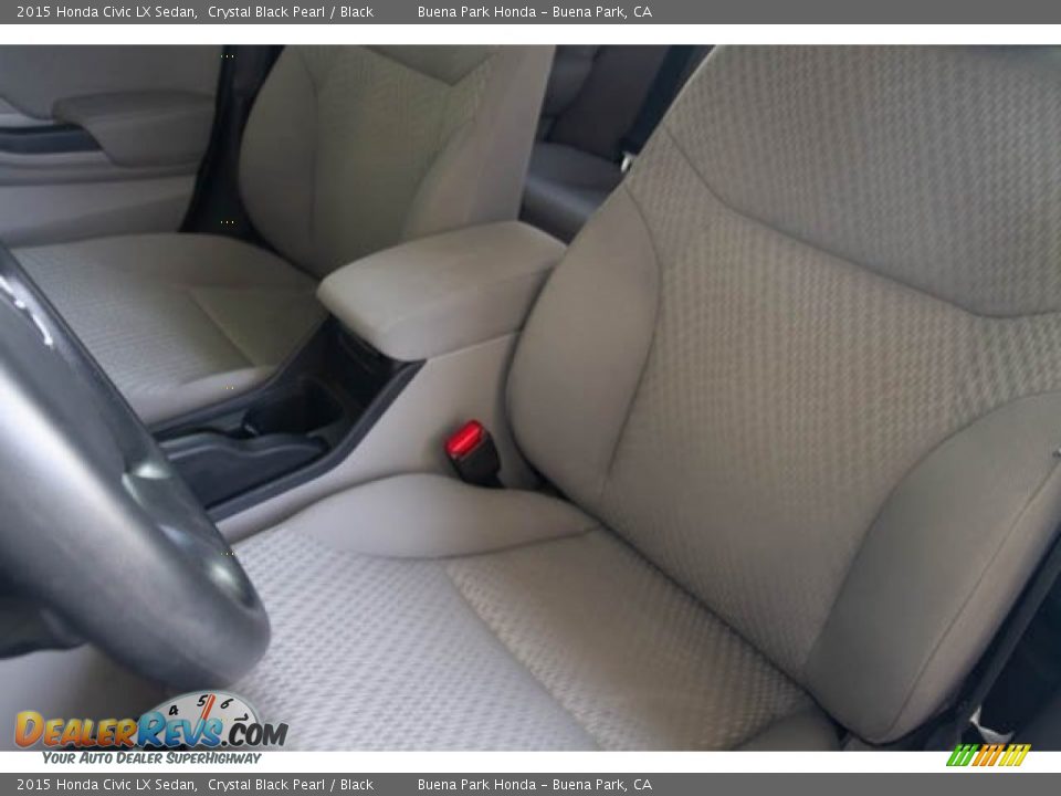 2015 Honda Civic LX Sedan Crystal Black Pearl / Black Photo #16
