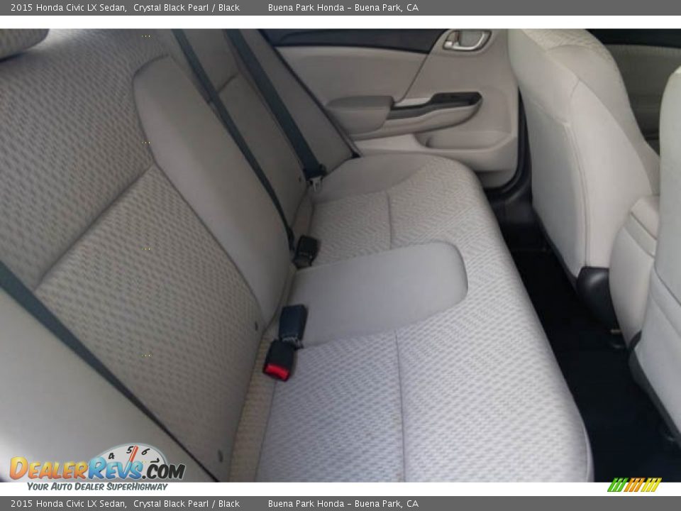 2015 Honda Civic LX Sedan Crystal Black Pearl / Black Photo #19