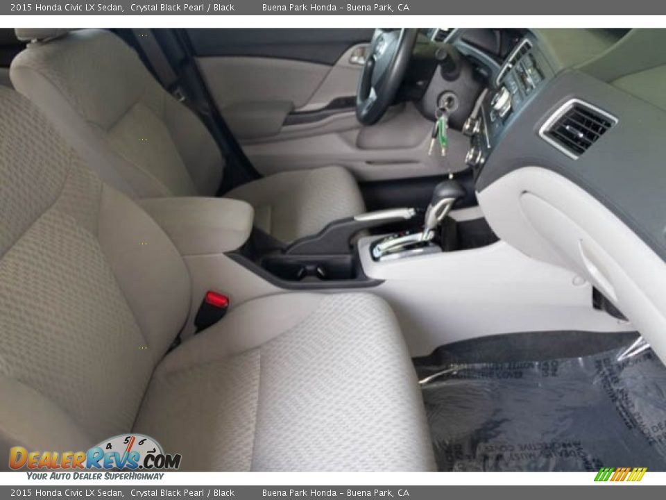 2015 Honda Civic LX Sedan Crystal Black Pearl / Black Photo #21