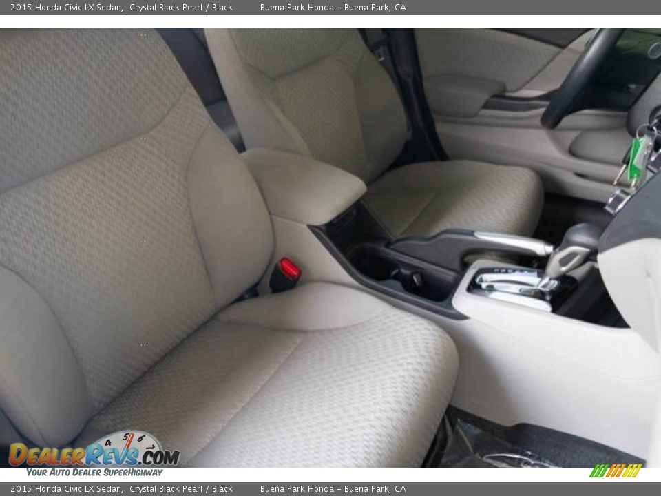 2015 Honda Civic LX Sedan Crystal Black Pearl / Black Photo #22