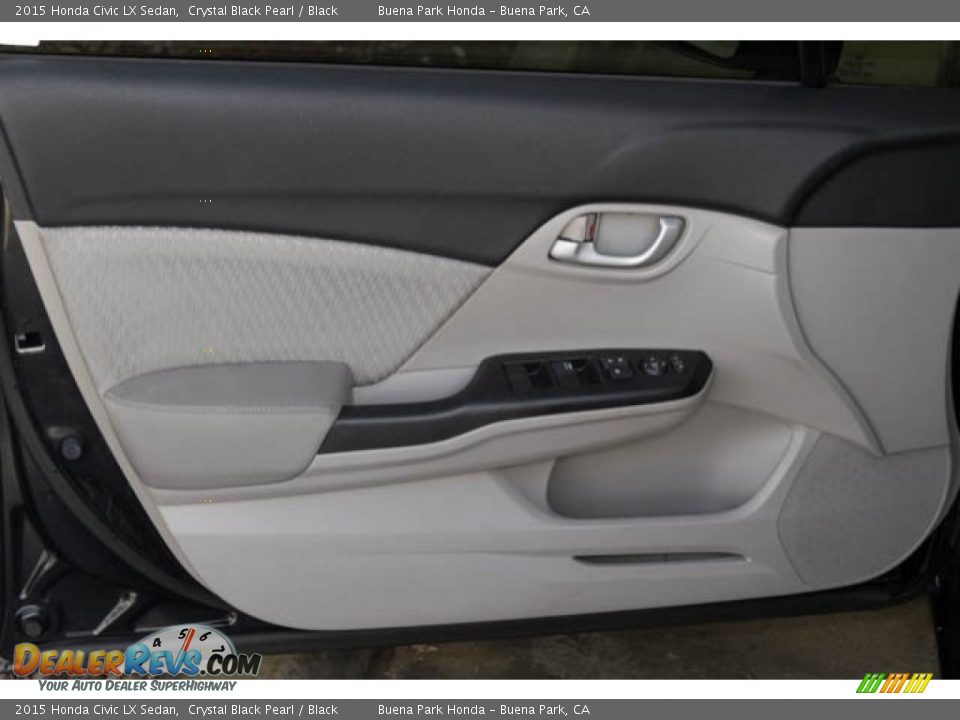2015 Honda Civic LX Sedan Crystal Black Pearl / Black Photo #25
