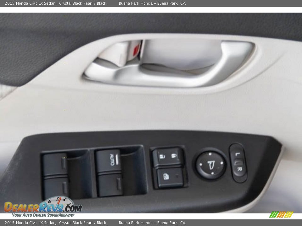 2015 Honda Civic LX Sedan Crystal Black Pearl / Black Photo #26