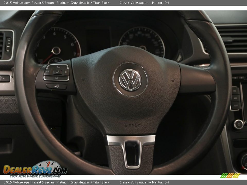 2015 Volkswagen Passat S Sedan Platinum Gray Metallic / Titan Black Photo #6
