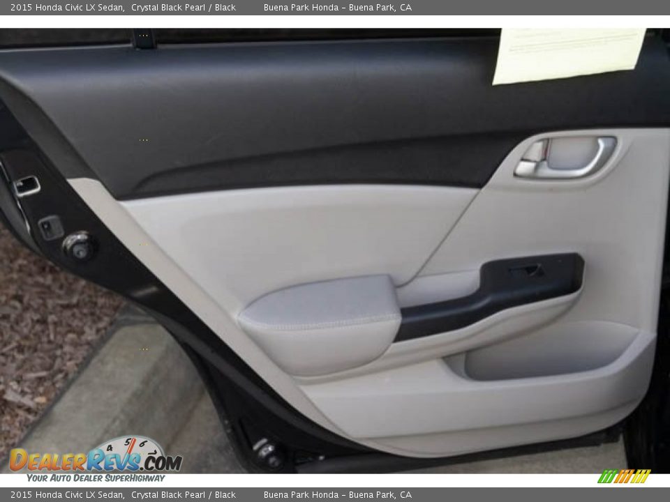 2015 Honda Civic LX Sedan Crystal Black Pearl / Black Photo #27