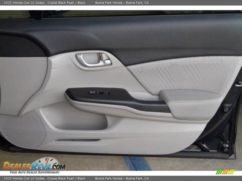 2015 Honda Civic LX Sedan Crystal Black Pearl / Black Photo #29