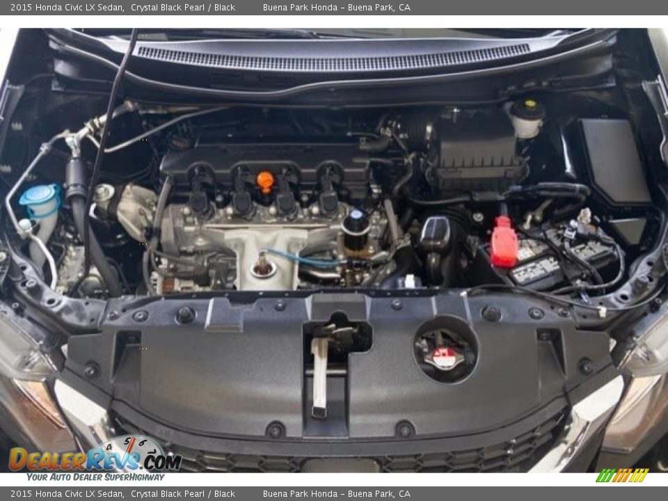 2015 Honda Civic LX Sedan Crystal Black Pearl / Black Photo #30