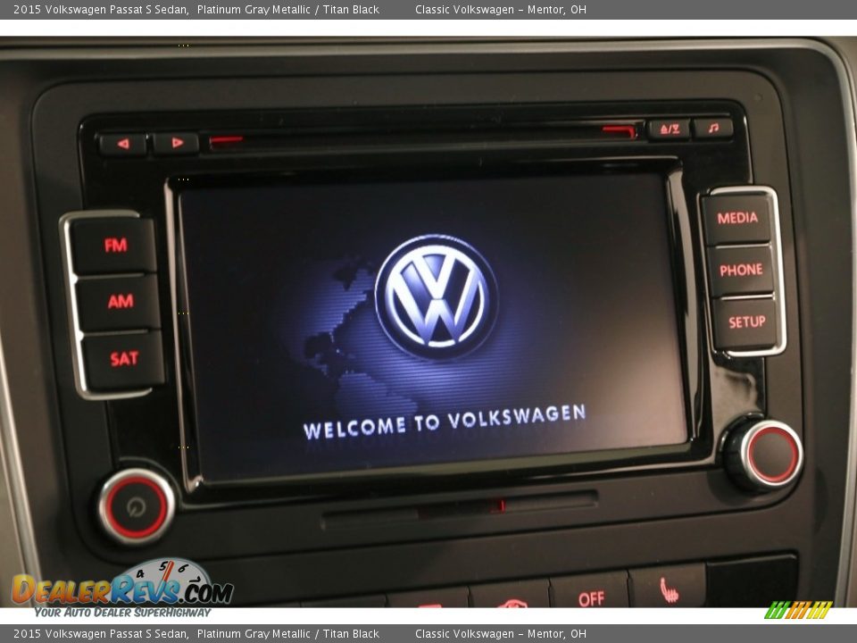 2015 Volkswagen Passat S Sedan Platinum Gray Metallic / Titan Black Photo #9
