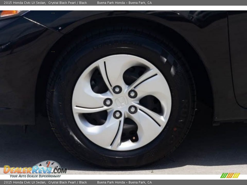 2015 Honda Civic LX Sedan Crystal Black Pearl / Black Photo #31