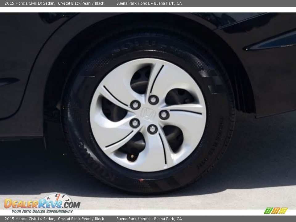 2015 Honda Civic LX Sedan Crystal Black Pearl / Black Photo #32