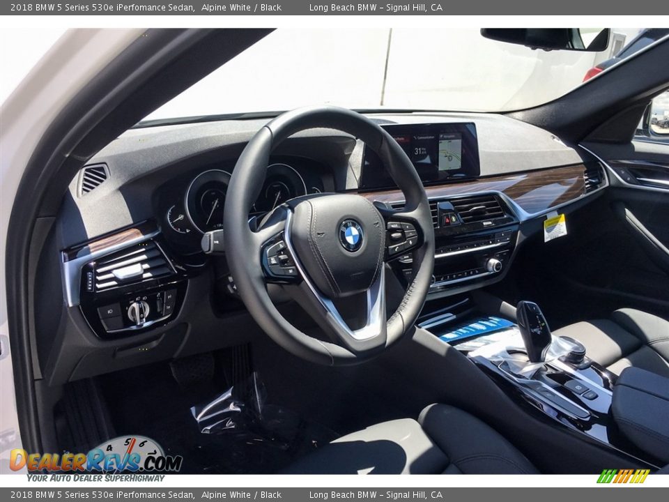 2018 BMW 5 Series 530e iPerfomance Sedan Alpine White / Black Photo #4