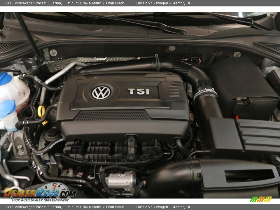 2015 Volkswagen Passat S Sedan Platinum Gray Metallic / Titan Black Photo #19