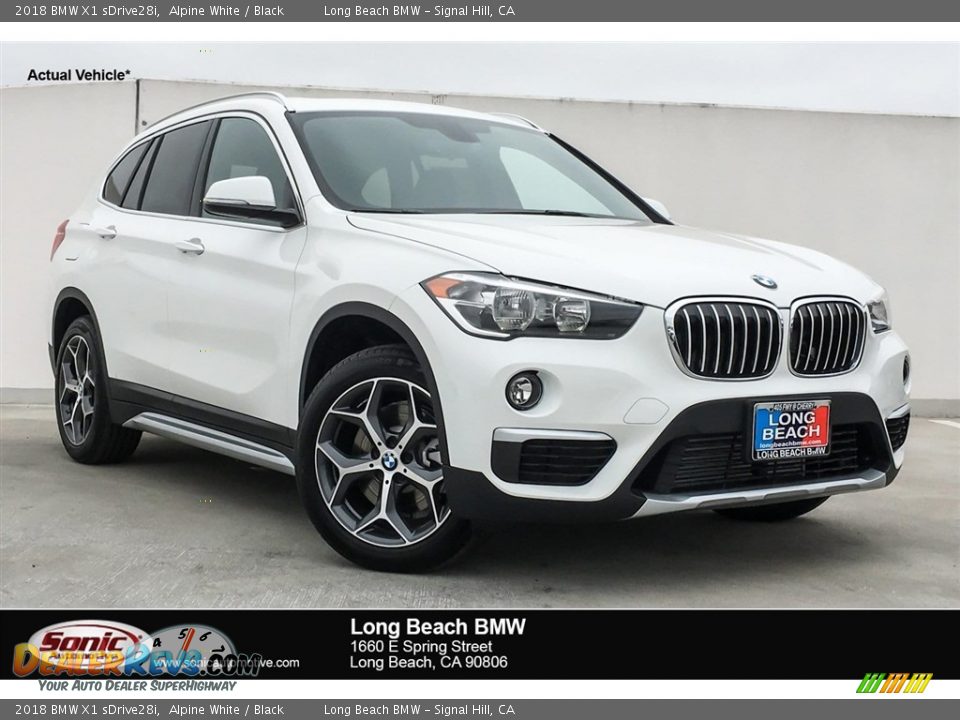 2018 BMW X1 sDrive28i Alpine White / Black Photo #1