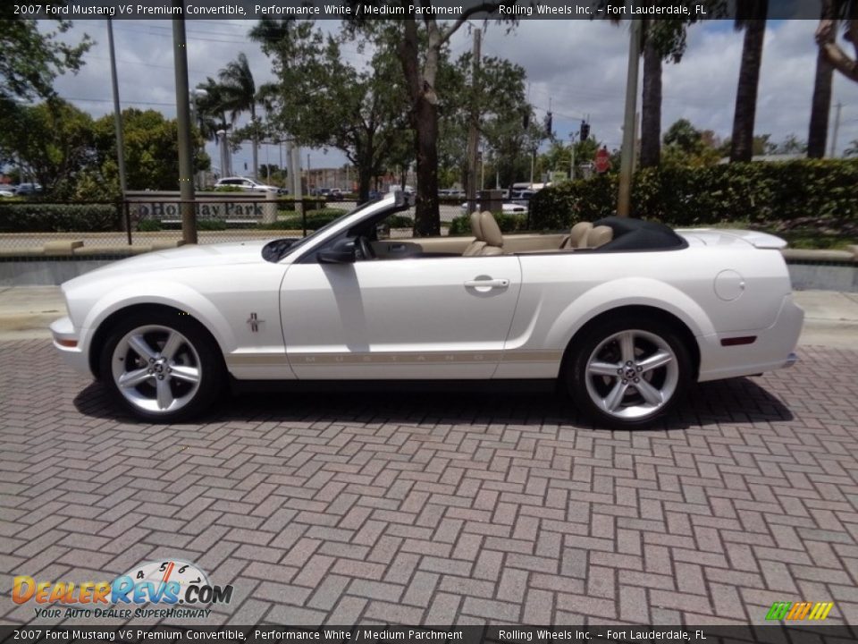 2007 Ford Mustang V6 Premium Convertible Performance White / Medium Parchment Photo #3