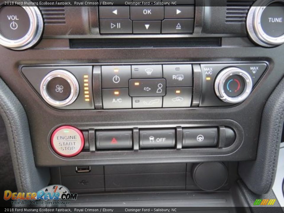 Controls of 2018 Ford Mustang EcoBoost Fastback Photo #13