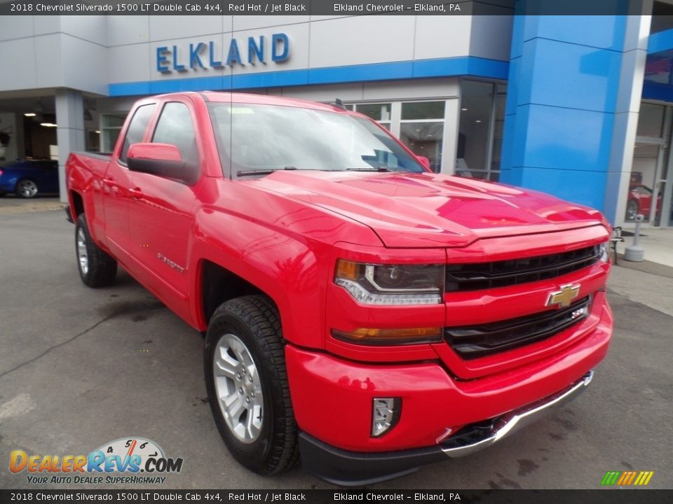 2018 Chevrolet Silverado 1500 LT Double Cab 4x4 Red Hot / Jet Black Photo #3