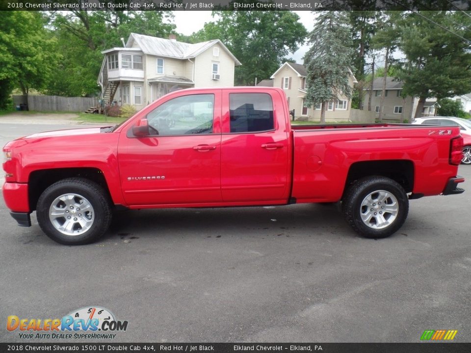 2018 Chevrolet Silverado 1500 LT Double Cab 4x4 Red Hot / Jet Black Photo #8