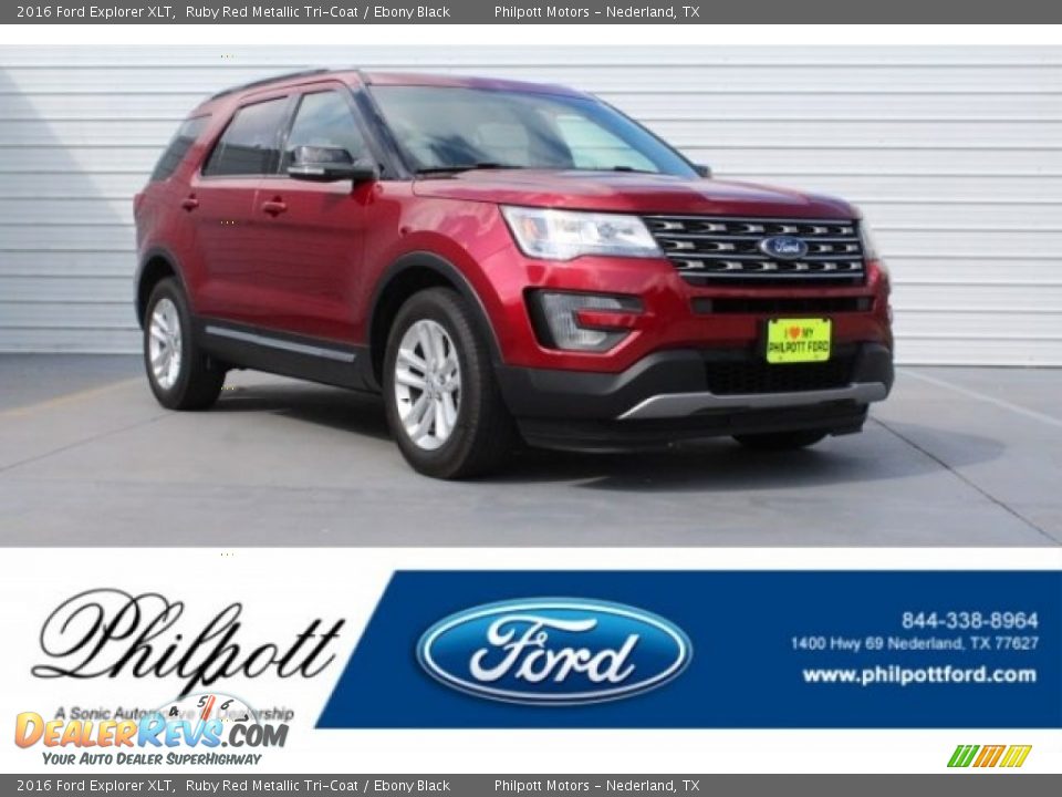 2016 Ford Explorer XLT Ruby Red Metallic Tri-Coat / Ebony Black Photo #1