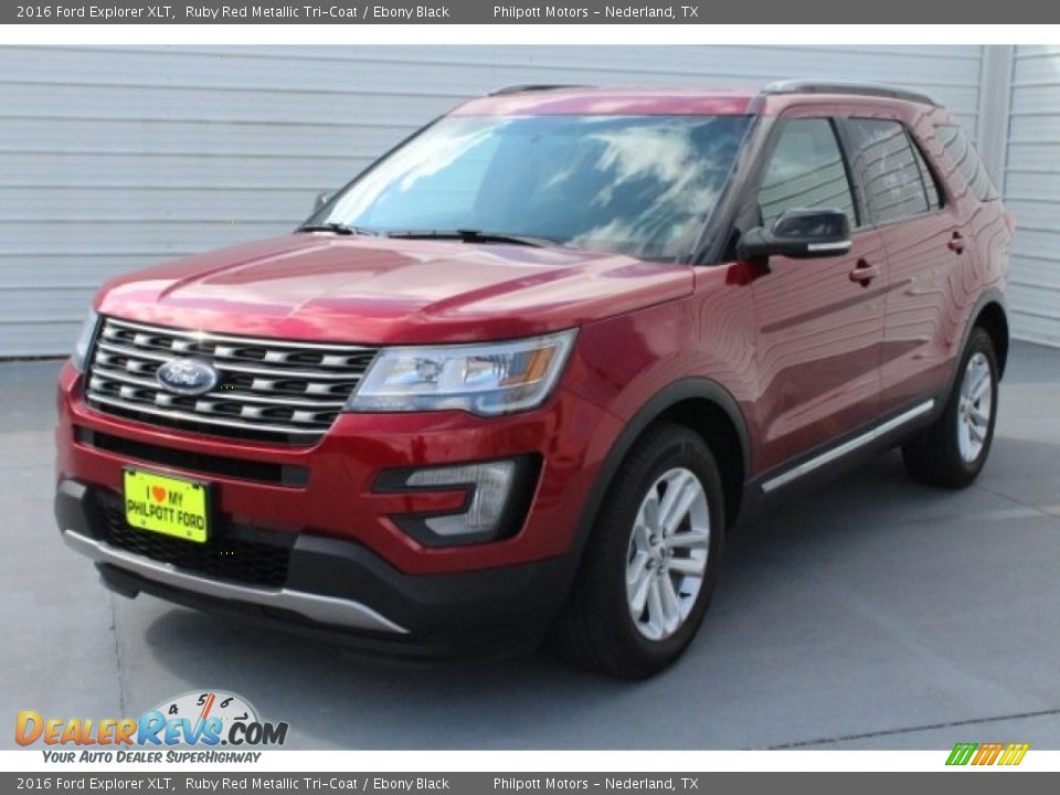 2016 Ford Explorer XLT Ruby Red Metallic Tri-Coat / Ebony Black Photo #3