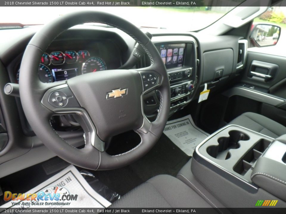 2018 Chevrolet Silverado 1500 LT Double Cab 4x4 Red Hot / Jet Black Photo #18