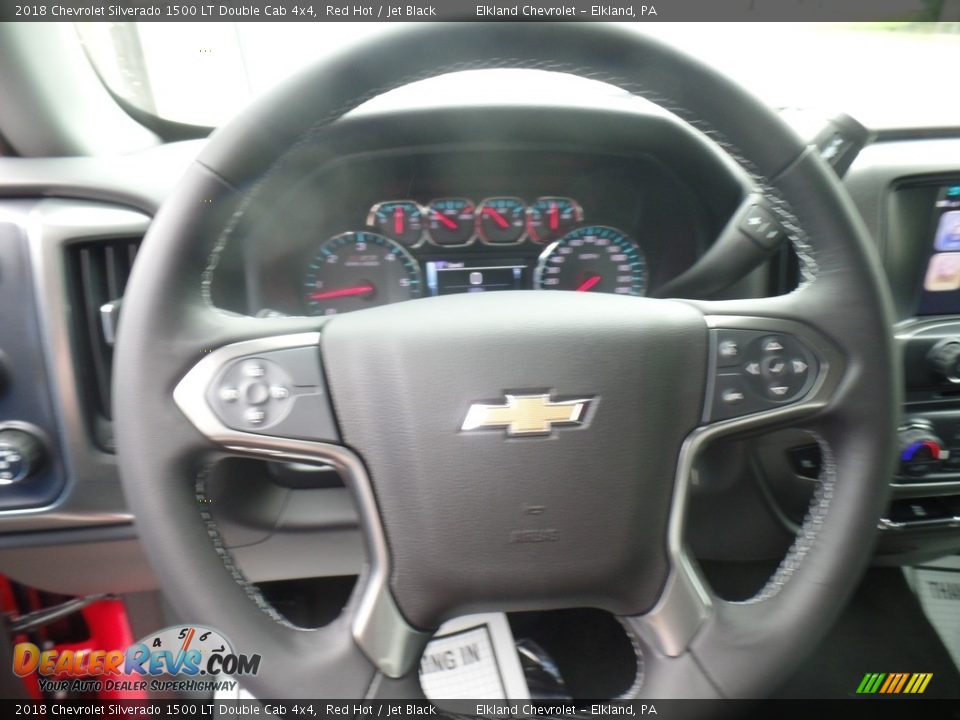 2018 Chevrolet Silverado 1500 LT Double Cab 4x4 Red Hot / Jet Black Photo #20