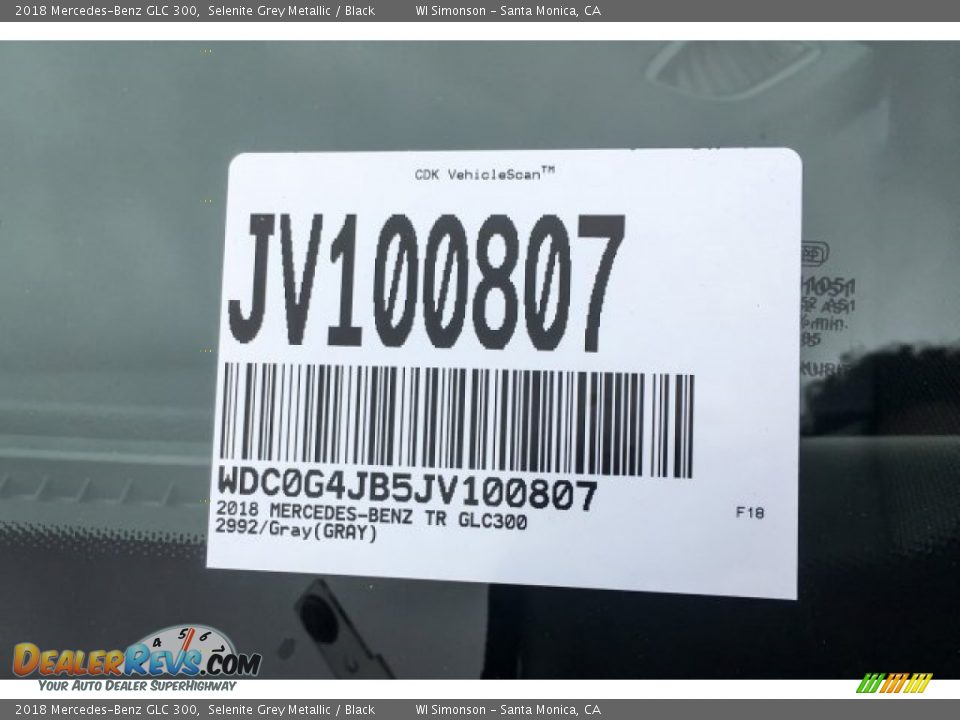2018 Mercedes-Benz GLC 300 Selenite Grey Metallic / Black Photo #11
