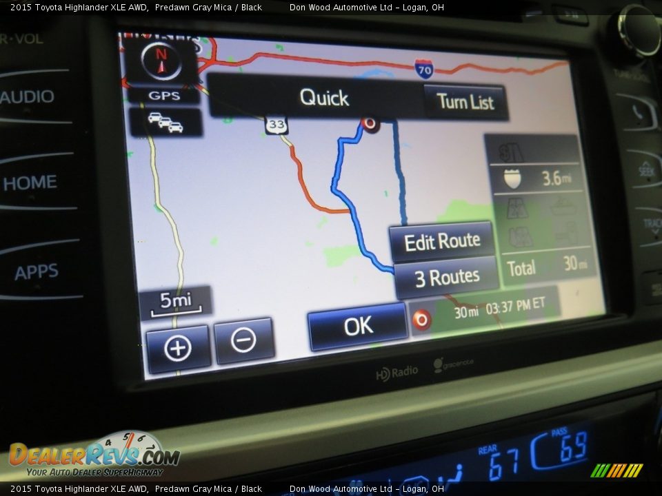 2015 Toyota Highlander XLE AWD Predawn Gray Mica / Black Photo #5