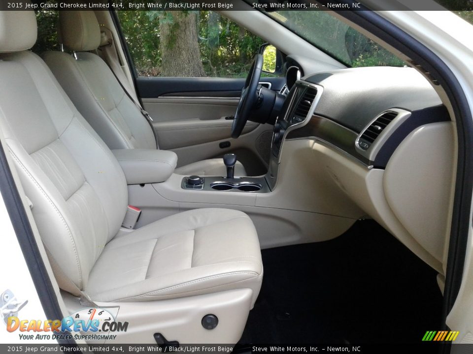 2015 Jeep Grand Cherokee Limited 4x4 Bright White / Black/Light Frost Beige Photo #16