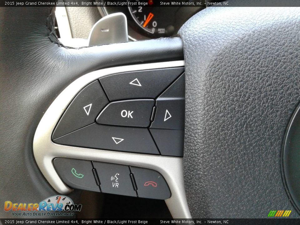 2015 Jeep Grand Cherokee Limited 4x4 Bright White / Black/Light Frost Beige Photo #18