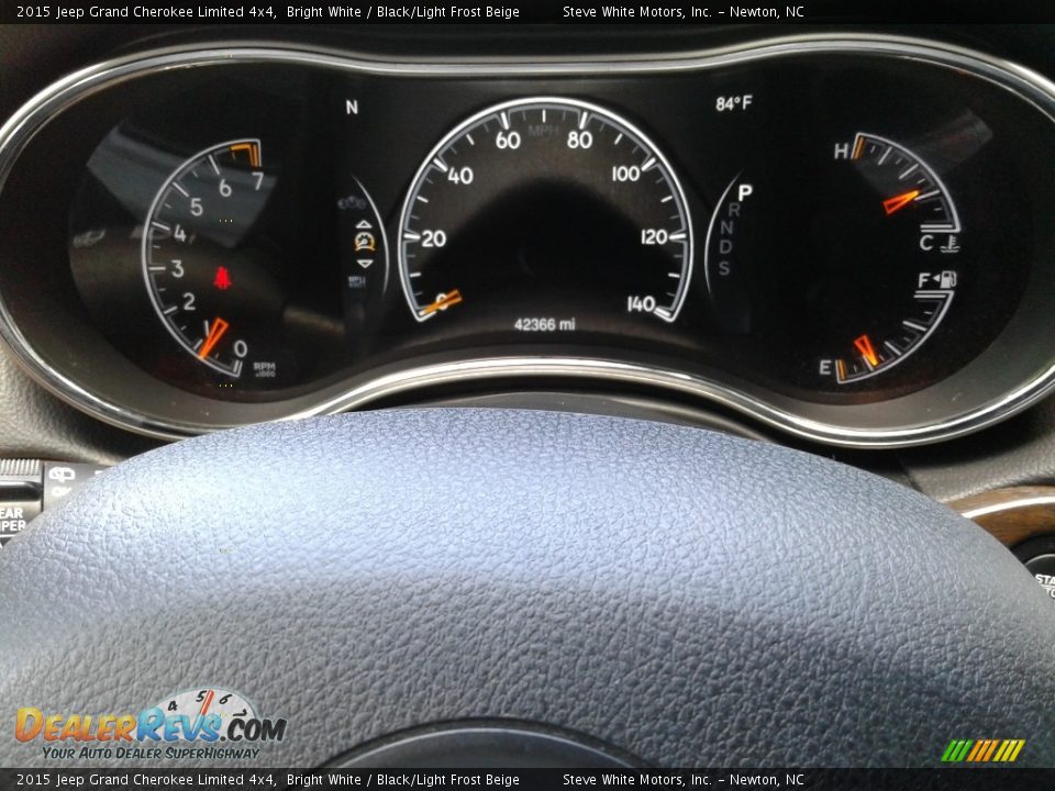 2015 Jeep Grand Cherokee Limited 4x4 Bright White / Black/Light Frost Beige Photo #20