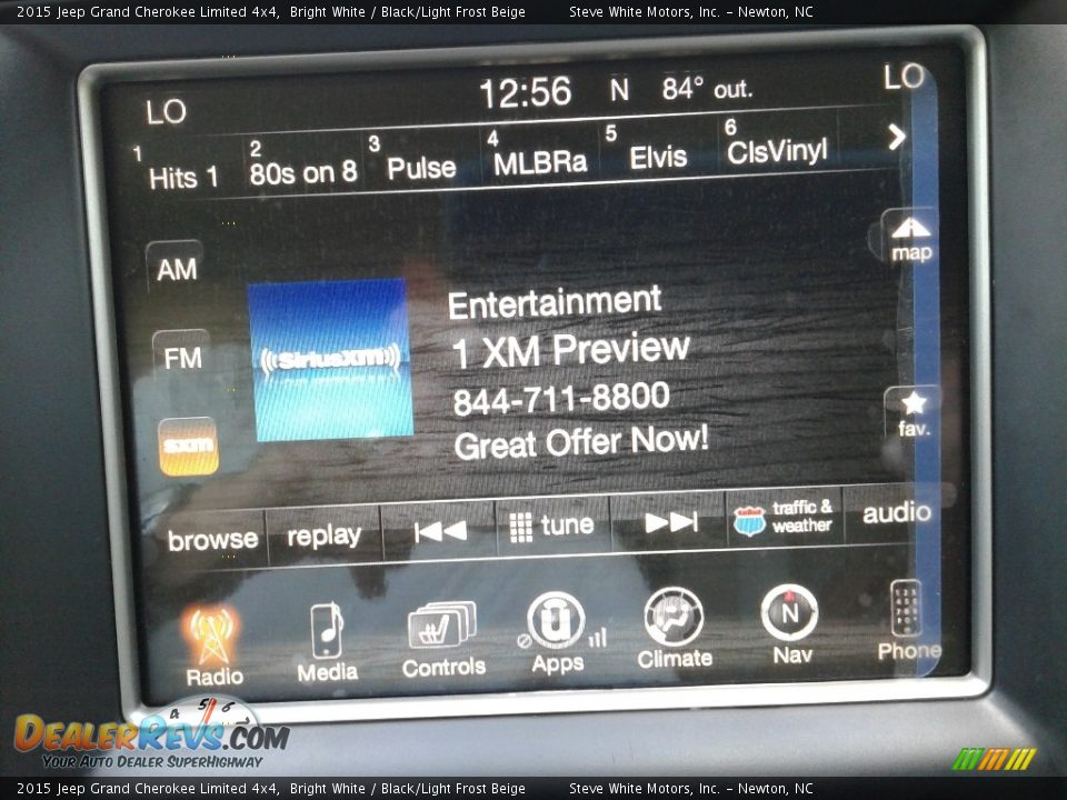 2015 Jeep Grand Cherokee Limited 4x4 Bright White / Black/Light Frost Beige Photo #21