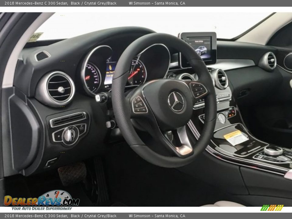 2018 Mercedes-Benz C 300 Sedan Black / Crystal Grey/Black Photo #5
