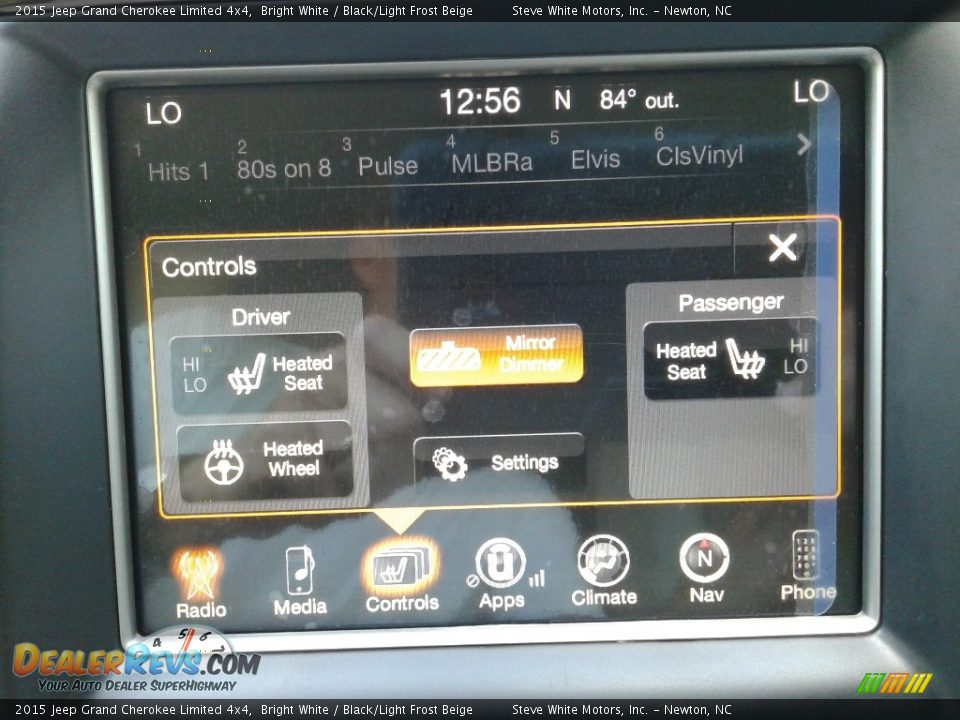 2015 Jeep Grand Cherokee Limited 4x4 Bright White / Black/Light Frost Beige Photo #24