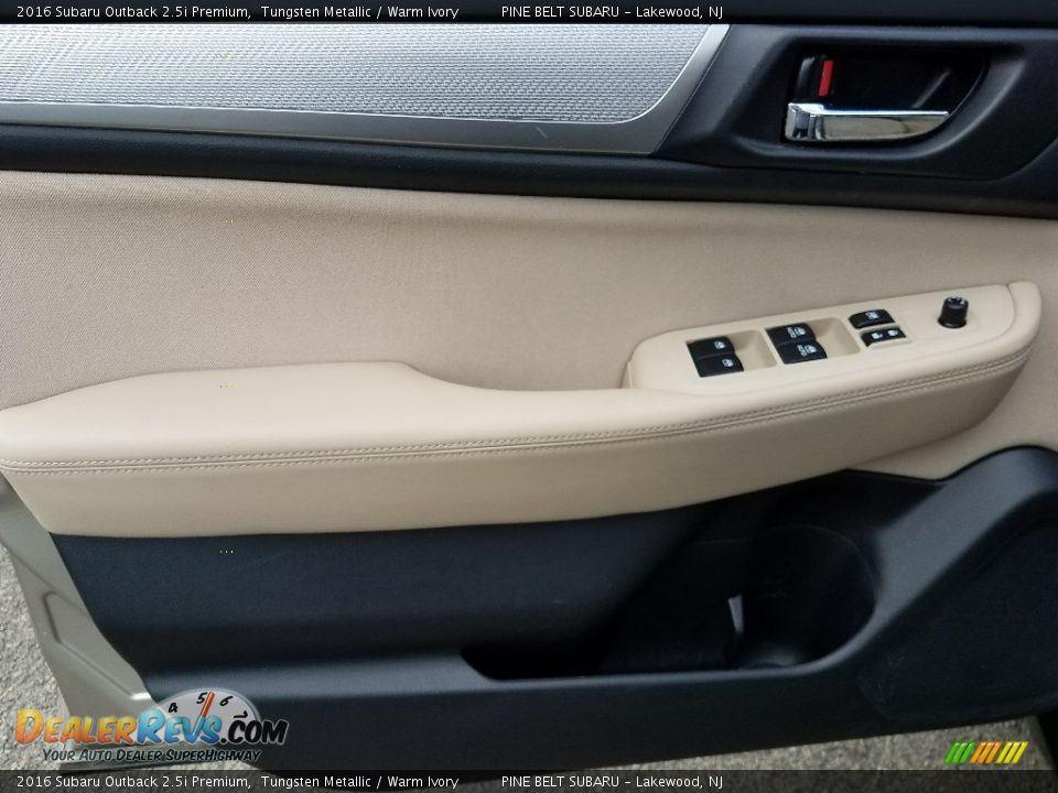 2016 Subaru Outback 2.5i Premium Tungsten Metallic / Warm Ivory Photo #23