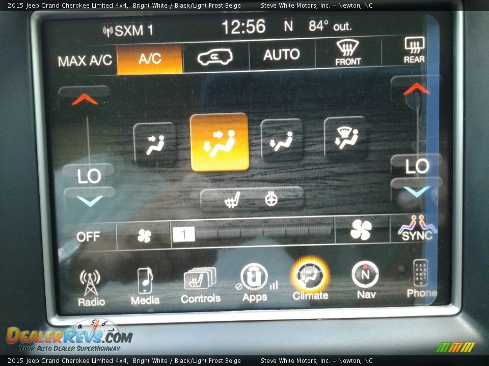 2015 Jeep Grand Cherokee Limited 4x4 Bright White / Black/Light Frost Beige Photo #25