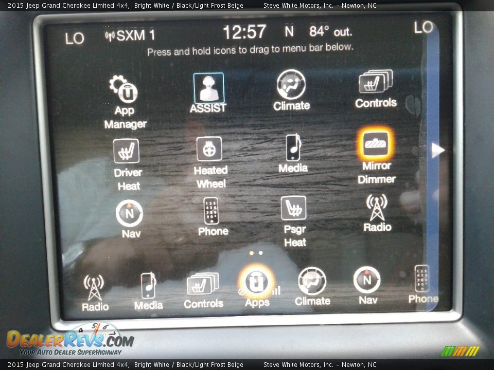 2015 Jeep Grand Cherokee Limited 4x4 Bright White / Black/Light Frost Beige Photo #26