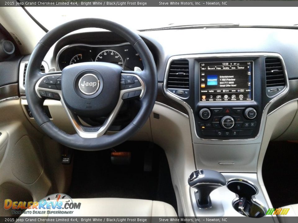 2015 Jeep Grand Cherokee Limited 4x4 Bright White / Black/Light Frost Beige Photo #29