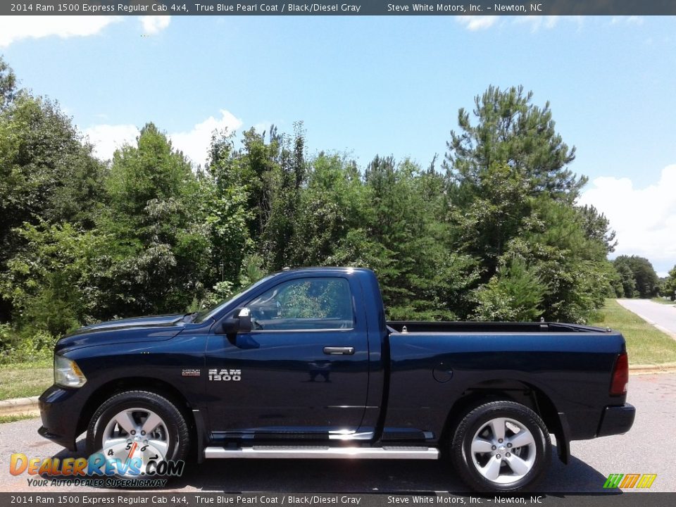 2014 Ram 1500 Express Regular Cab 4x4 True Blue Pearl Coat / Black/Diesel Gray Photo #1