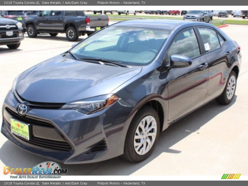 2018 Toyota Corolla LE Slate Metallic / Ash/Dark Gray Photo #3