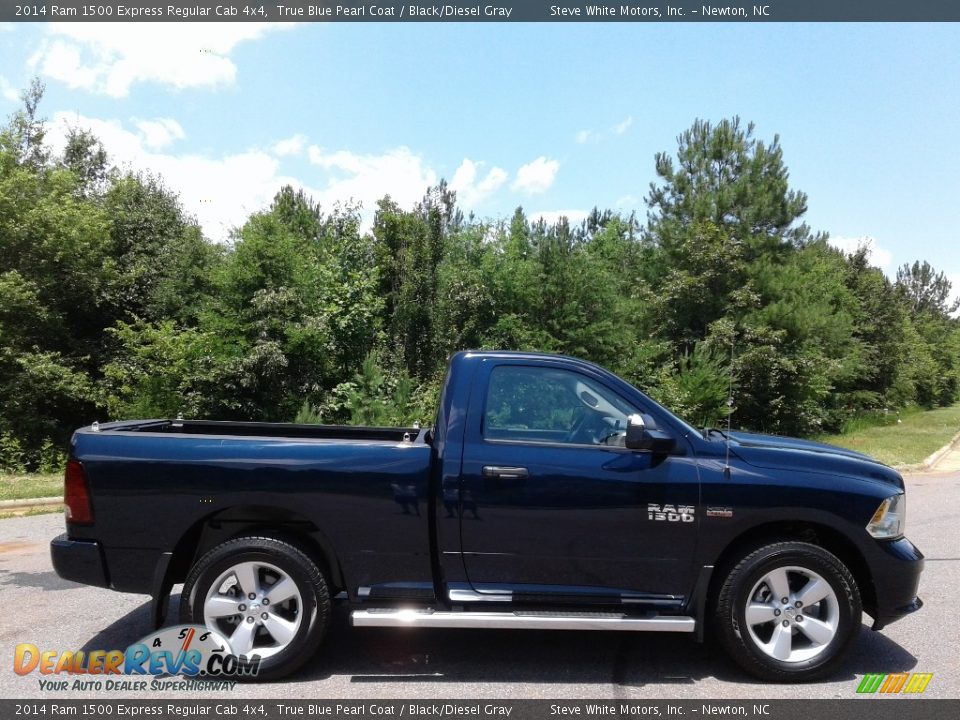 2014 Ram 1500 Express Regular Cab 4x4 True Blue Pearl Coat / Black/Diesel Gray Photo #5