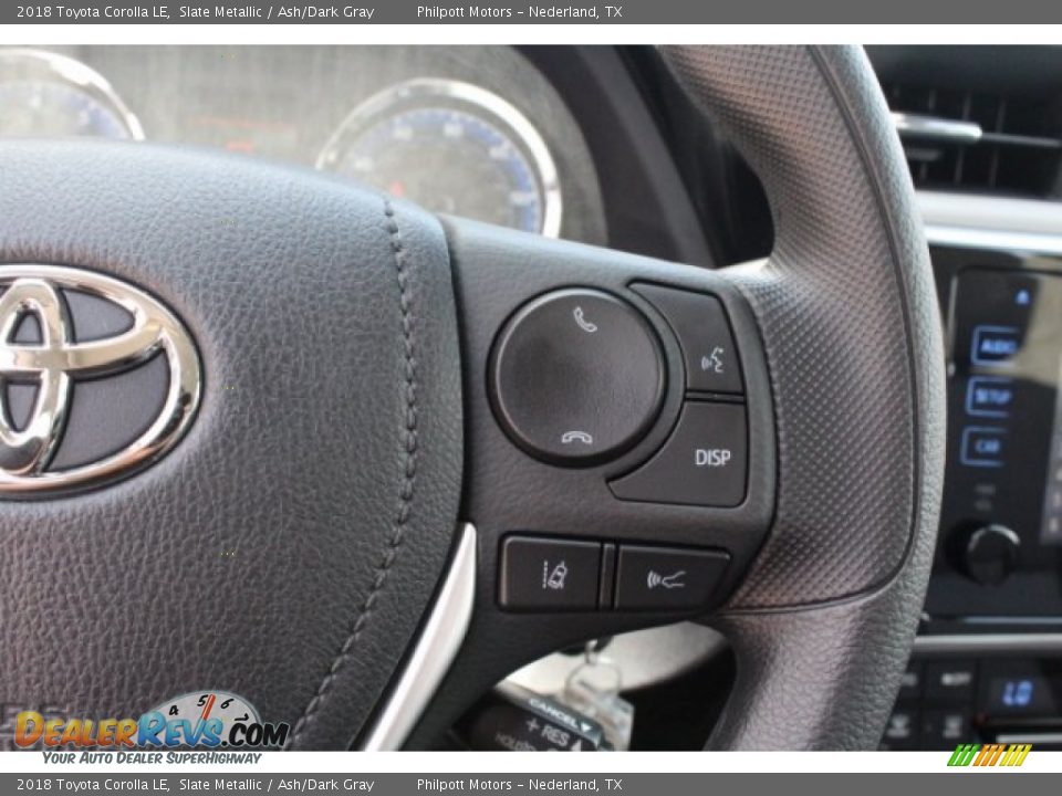 2018 Toyota Corolla LE Slate Metallic / Ash/Dark Gray Photo #19