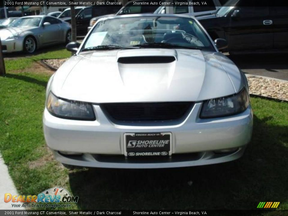 2001 Ford Mustang GT Convertible Silver Metallic / Dark Charcoal Photo #6