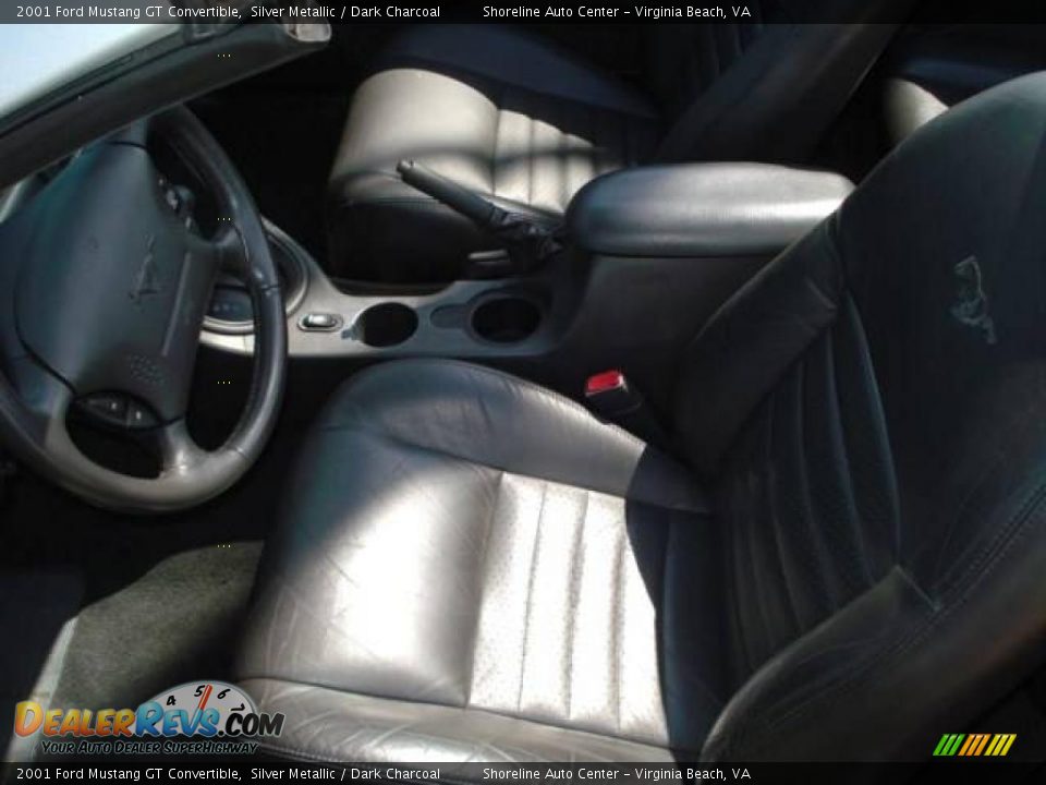 2001 Ford Mustang GT Convertible Silver Metallic / Dark Charcoal Photo #8