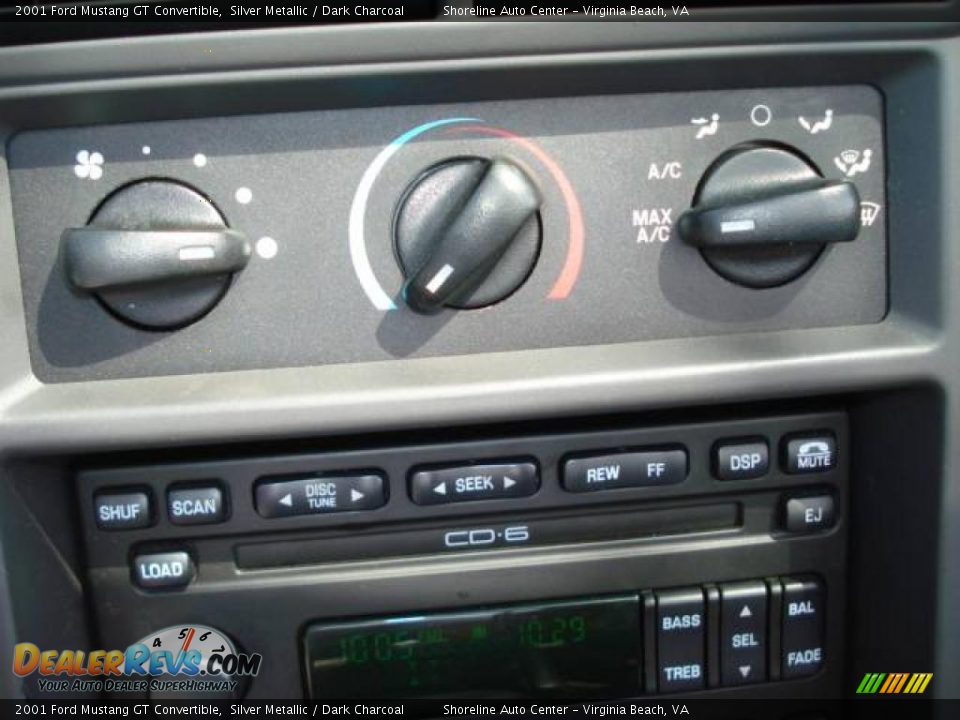 2001 Ford Mustang GT Convertible Silver Metallic / Dark Charcoal Photo #9