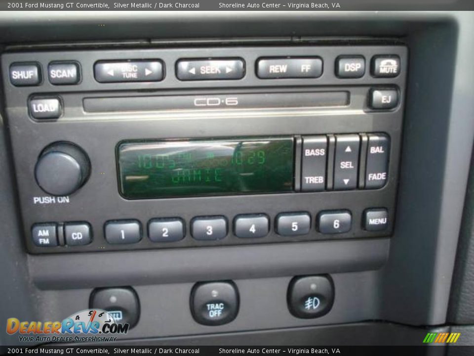 2001 Ford Mustang GT Convertible Silver Metallic / Dark Charcoal Photo #10