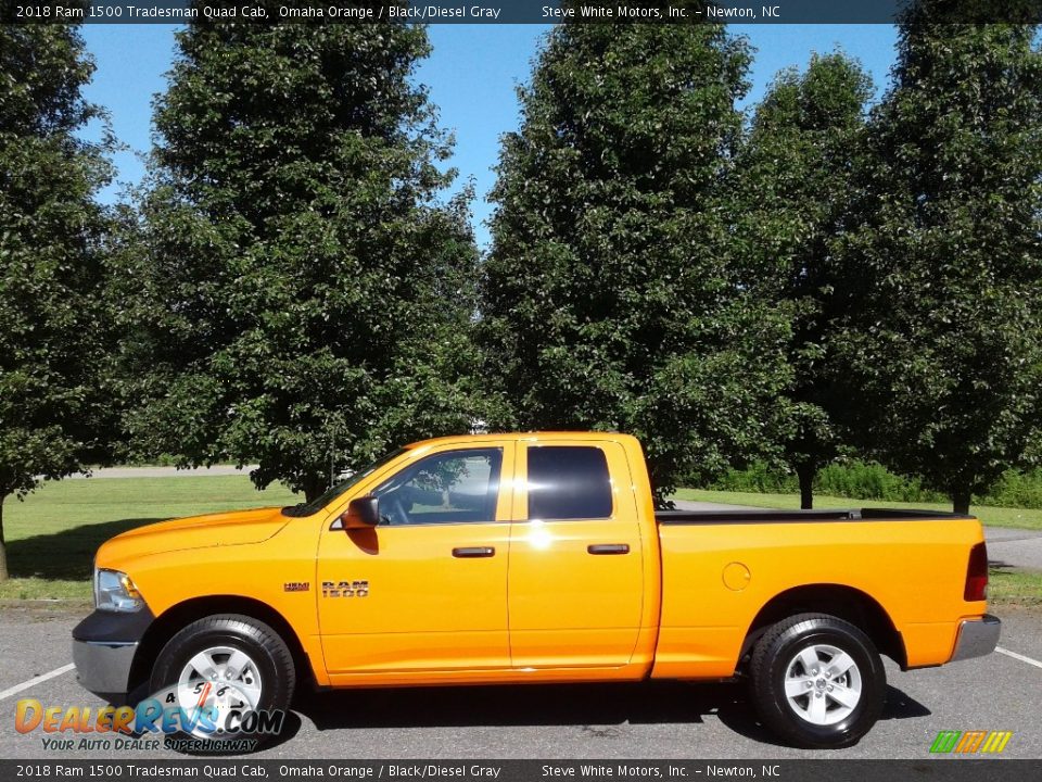 2018 Ram 1500 Tradesman Quad Cab Omaha Orange / Black/Diesel Gray Photo #1